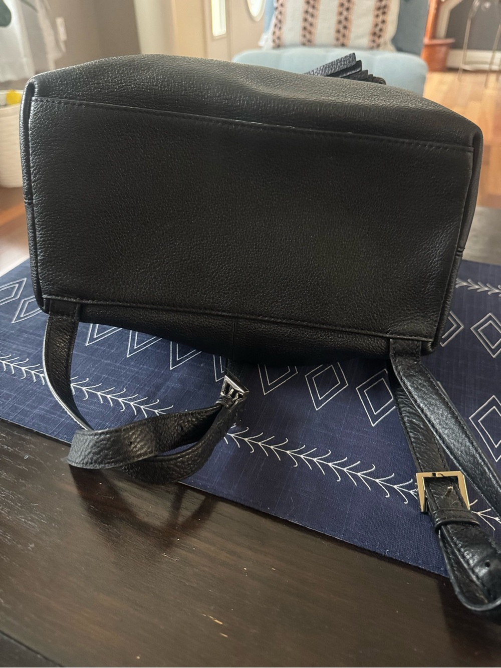 Kate Spade Black Leather Backpack